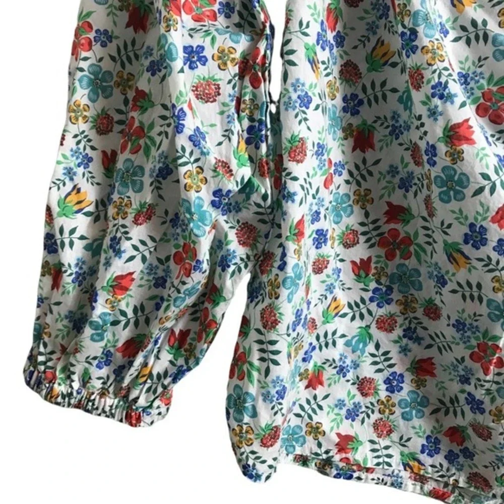 J.Crew Liberty Fabric Size‎ 2 Edenham Floral Blouse Cotton Cottagecore Boho